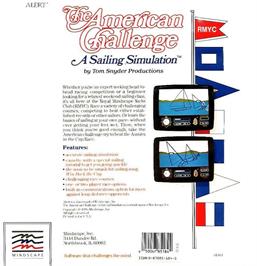 Box back cover for American Challenge - A Sailing Simulation, The on the Commodore 64.