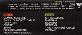 Box back cover for Aqua on the Commodore 64.