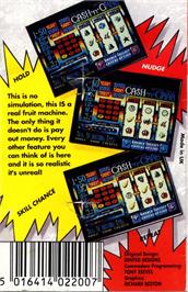 Box back cover for Arcade Fruit Machine on the Commodore 64.