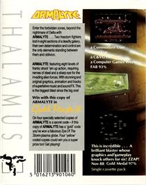 Box back cover for Armalyte on the Commodore 64.