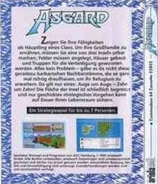 Box back cover for Asgard on the Commodore 64.