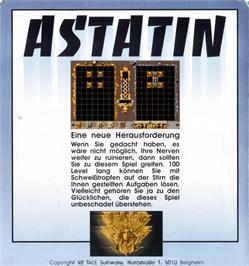 Box back cover for Astatin on the Commodore 64.