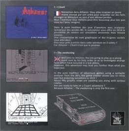 Box back cover for Athanor on the Commodore 64.