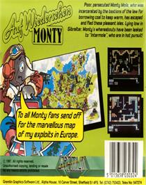 Box back cover for Auf Wiedersehen Monty on the Commodore 64.