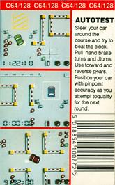 Box back cover for Autotest on the Commodore 64.