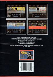 Box back cover for Back To The Future on the Commodore 64.