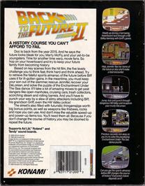 Box back cover for Back To The Future Part 2 on the Commodore 64.