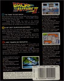 Box back cover for Back to the Future Part II on the Commodore 64.