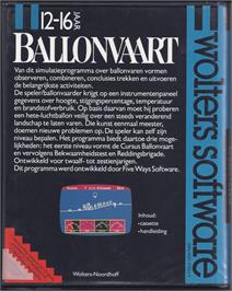 Box back cover for Ballooning on the Commodore 64.