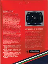 Box back cover for Bandits on the Commodore 64.