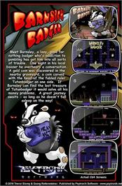Box back cover for Barnsley Badger on the Commodore 64.