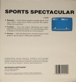 Box back cover for Baseball on the Commodore 64.