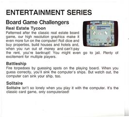 Box back cover for Battle Ships on the Commodore 64.