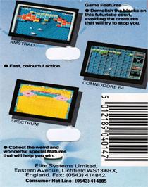 Box back cover for Batty on the Commodore 64.
