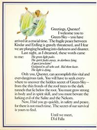 Box back cover for Below the Root on the Commodore 64.