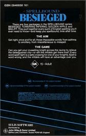 Box back cover for Besieged (Loadstar) on the Commodore 64.