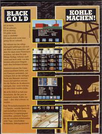 Box back cover for Black Gold on the Commodore 64.