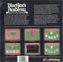 Box back cover for Blackjack Academy on the Commodore 64.