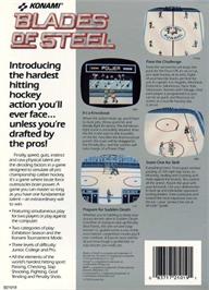 Box back cover for Blades Of Steel on the Commodore 64.