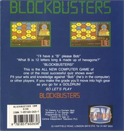 Box back cover for Blockbusters (64'er) on the Commodore 64.