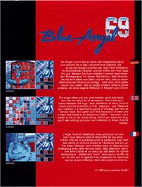 Box back cover for Blue Angel 69 on the Commodore 64.