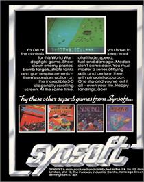 Box back cover for Blue Max on the Commodore 64.