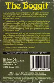 Box back cover for Boggit, The on the Commodore 64.