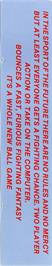 Box back cover for Bounces on the Commodore 64.