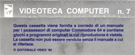Box back cover for Bowling (Roeske Verlag) on the Commodore 64.
