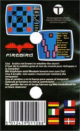 Box back cover for Brainstorm on the Commodore 64.
