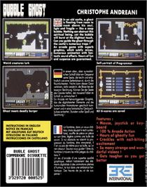 Box back cover for Bubble Ghost on the Commodore 64.