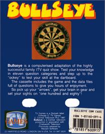 Box back cover for Bull's Eye on the Commodore 64.