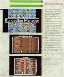 Box back cover for Bundesliga Manager on the Commodore 64.