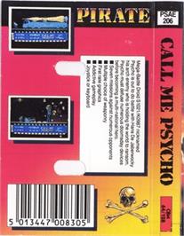 Box back cover for Call Me Psycho on the Commodore 64.