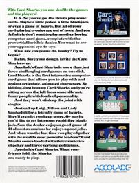 Box back cover for Card Sharks on the Commodore 64.