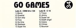 Box back cover for Cargo on the Commodore 64.