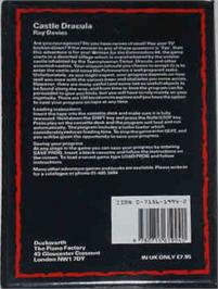 Box back cover for Castle Of Dracula on the Commodore 64.