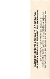 Box back cover for Cataclysm on the Commodore 64.