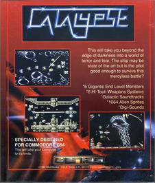 Box back cover for Catalypse on the Commodore 64.