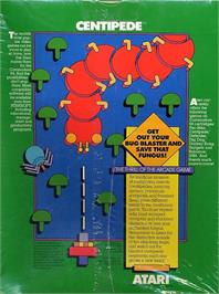 Box back cover for Centipede on the Commodore 64.
