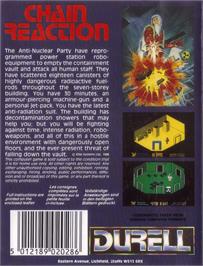 Box back cover for Chain Reaction (Compute!) on the Commodore 64.