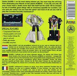 Box back cover for Challenge of the Gobots on the Commodore 64.