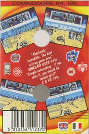Box back cover for Chase H.q. on the Commodore 64.