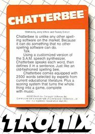 Box back cover for Chatterbee on the Commodore 64.