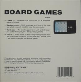 Box back cover for Chess-64 on the Commodore 64.