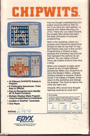 Box back cover for Chipwits on the Commodore 64.