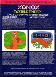 Box back cover for Chuck Norris Superkicks on the Commodore 64.