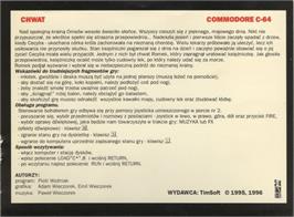 Box back cover for Chwat on the Commodore 64.