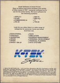 Box back cover for Cityattak! on the Commodore 64.