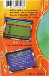 Box back cover for Classic Punter on the Commodore 64.